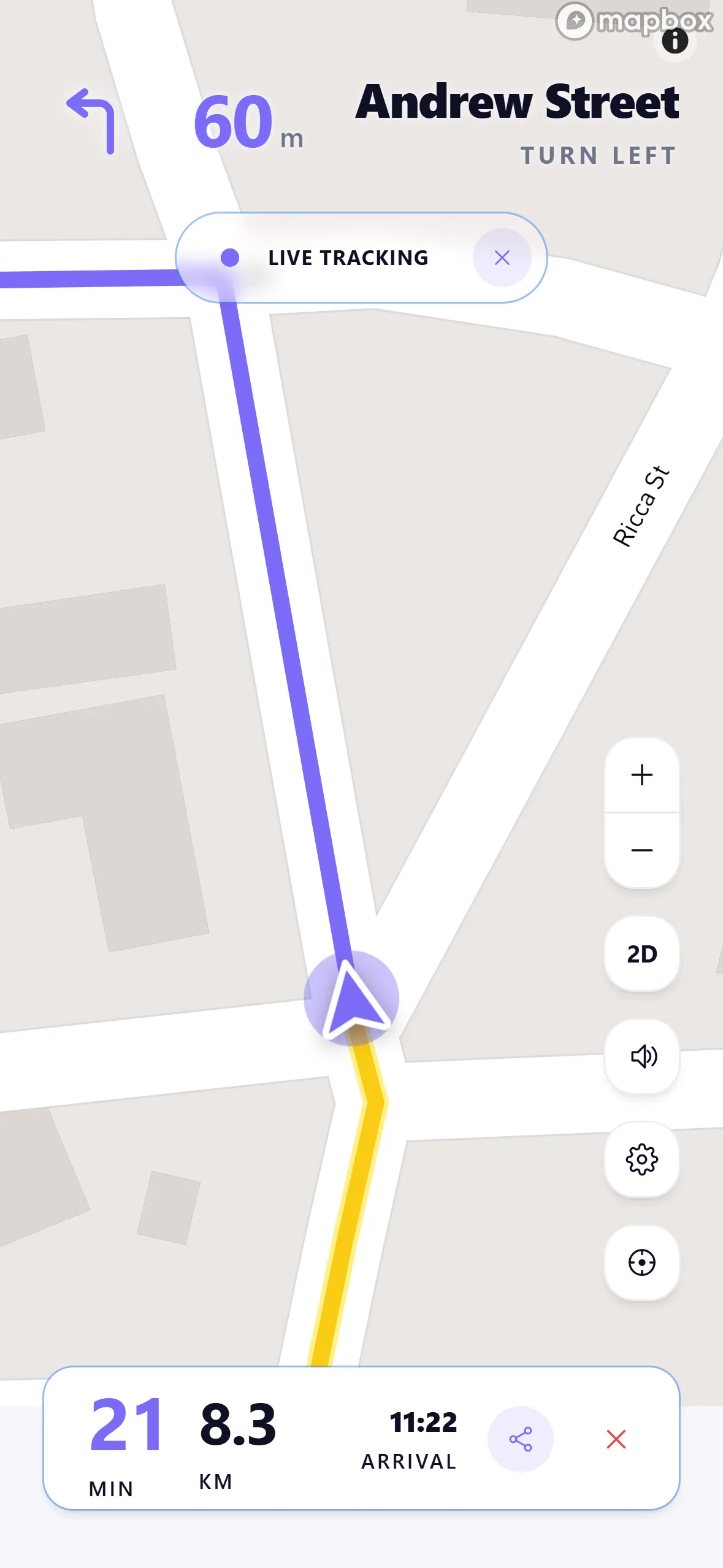 Find Care route active screen